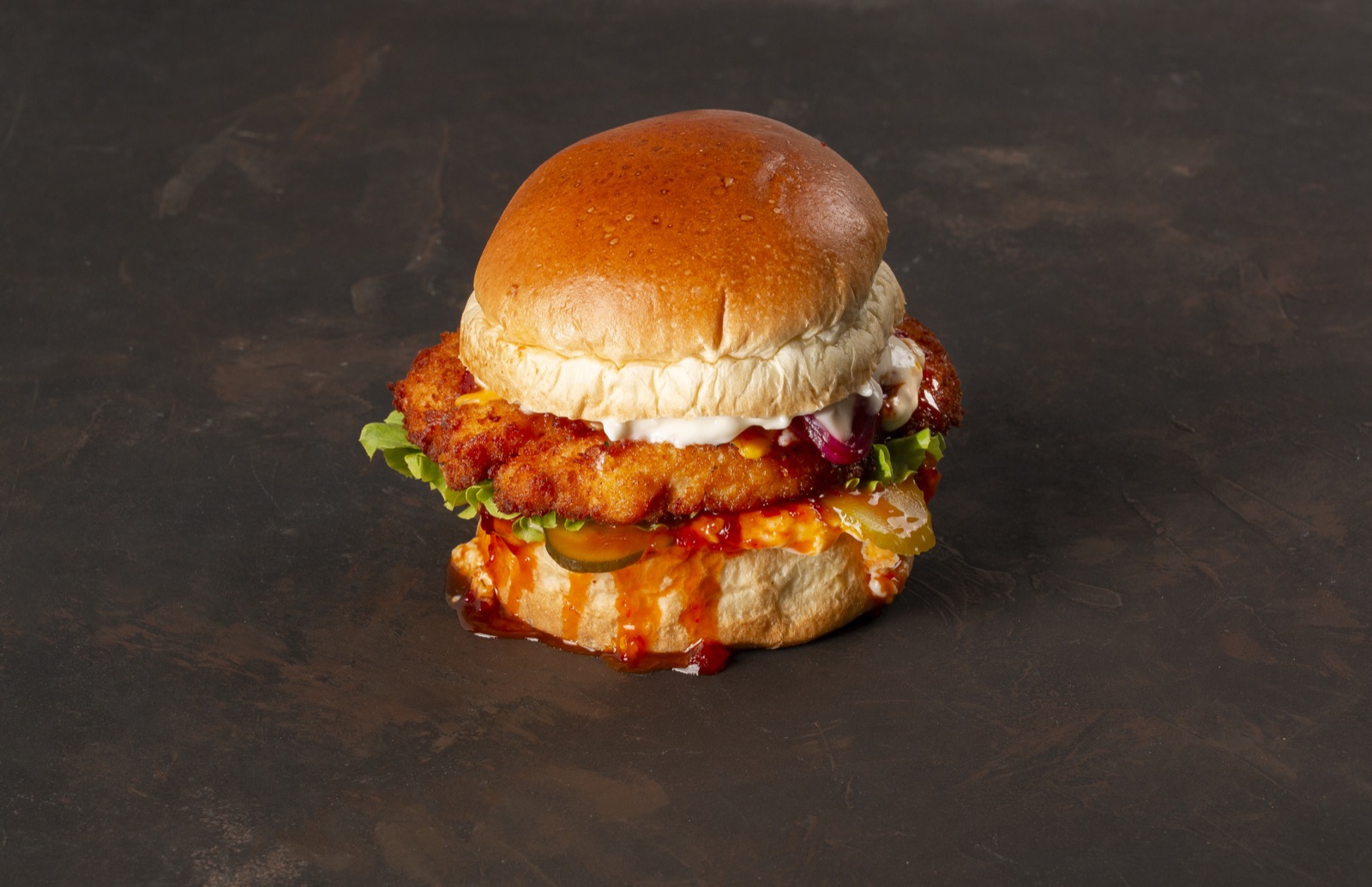 Acılı sarımsaklı çıtır burger